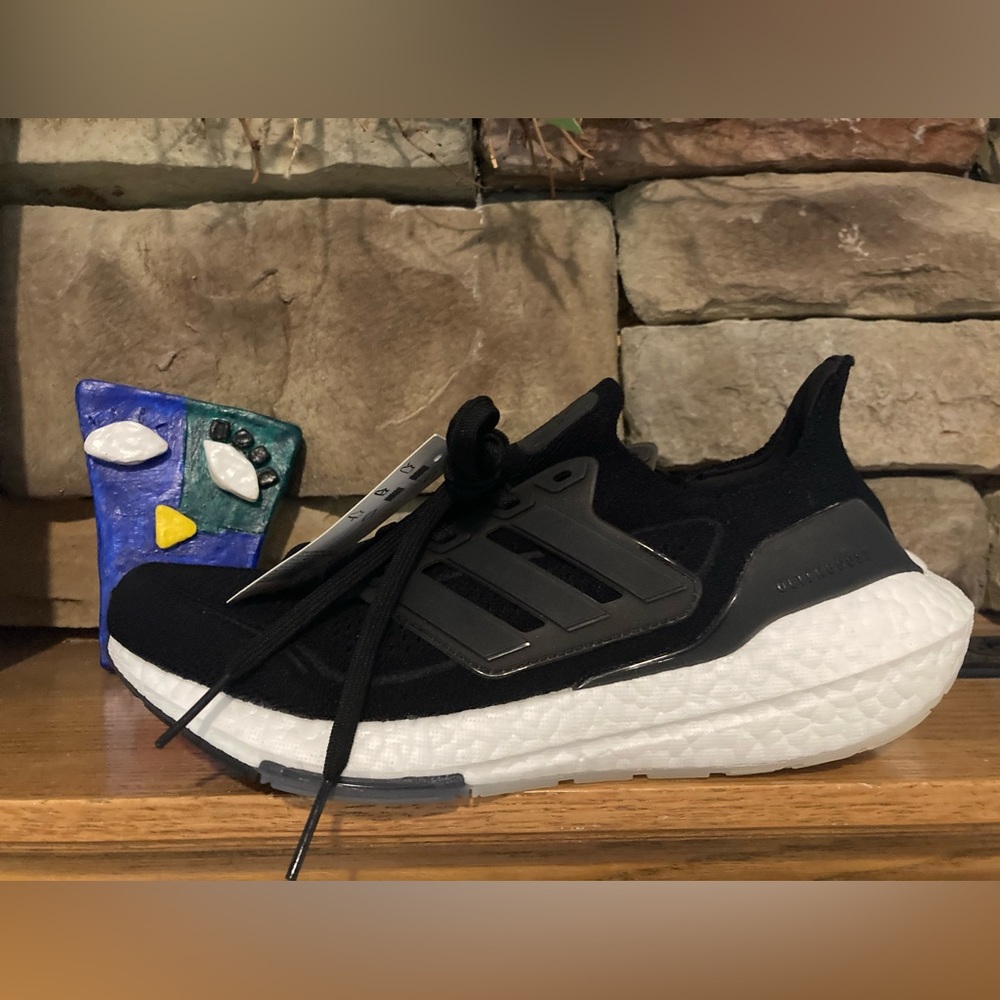 Adidas UltraBoost 21 Running Shoes Black White Grey Men’s Size 7.5 FY0378